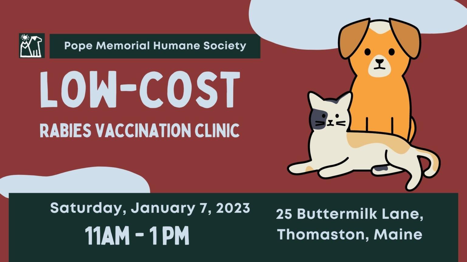 LowCost Rabies Clinic Pope Memorial Humane Society